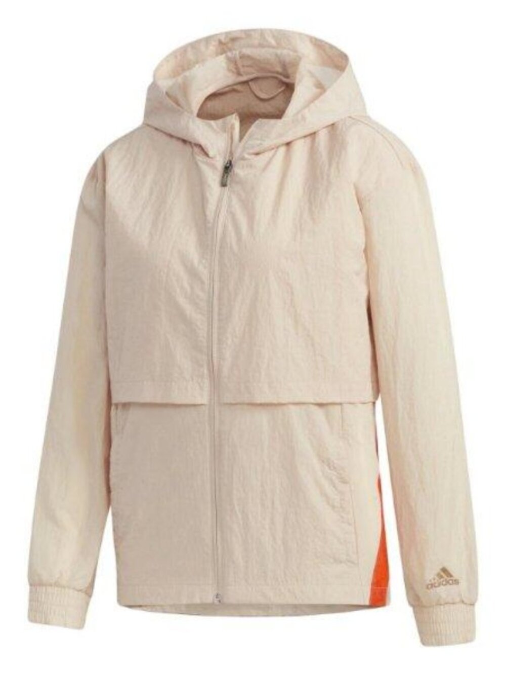 Adidas Women's U-4-U WindBreaker Jacket Coat L XL Ash Pearl Multi Sport FZ NWT